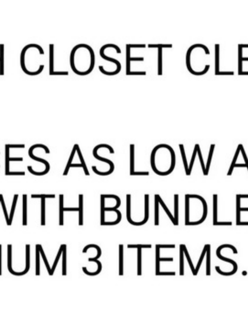 Promotional Flash Closet Sale